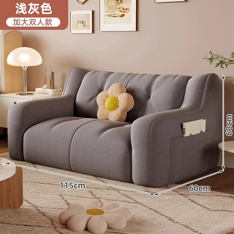 Lazy Sofa Bedroom Small Reclining Sleeping Rental Room Double Sofa Living Room Leisure Single Nest Chair Sofa