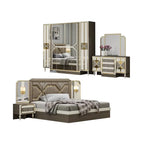 #Cheap Modern Wood Frame Double King Leather Bed Leather Headboard Luxury Wooden Home Furniture Queen Bed Bedroom Set
