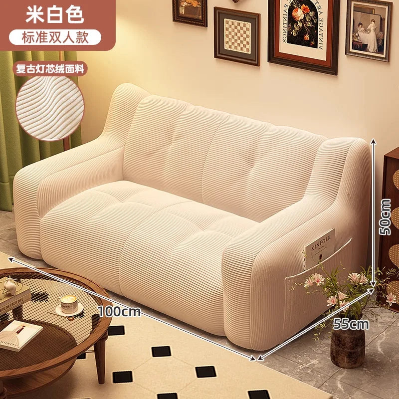 Lazy Sofa Bedroom Small Reclining Sleeping Rental Room Double Sofa Living Room Leisure Single Nest Chair Sofa