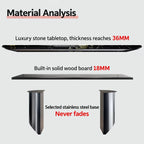 Any Size Custom Noble Light Luxury Marble Dining Table Delicate Tabletop anti Stain Easy Clean High-End Apartment Dining Table