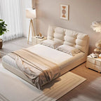 A Princess Modern House Double Bed Frame Simple Storage White Loft Bed Queen Size Camas De Dormitorio Bedroom Set Furniture
