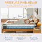Full Mattress 10 Inch Full Size Mattress in a Box Memory Foam Hybrid Mattress with Individual Pocket Spring for Motion Isolation