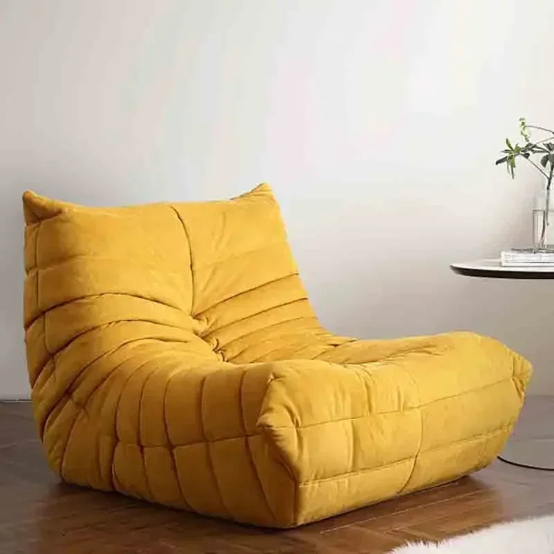 Single Seat Foam Armless Couch Chair Lazy Floor Sofa Fireside Bean Bag Chair Sofa Lounger for Living Room Bedroom Chair
