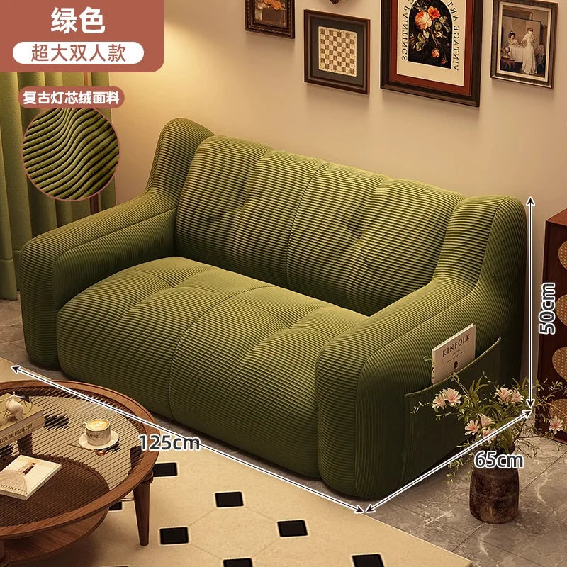 Lazy Sofa Bedroom Small Reclining Sleeping Rental Room Double Sofa Living Room Leisure Single Nest Chair Sofa