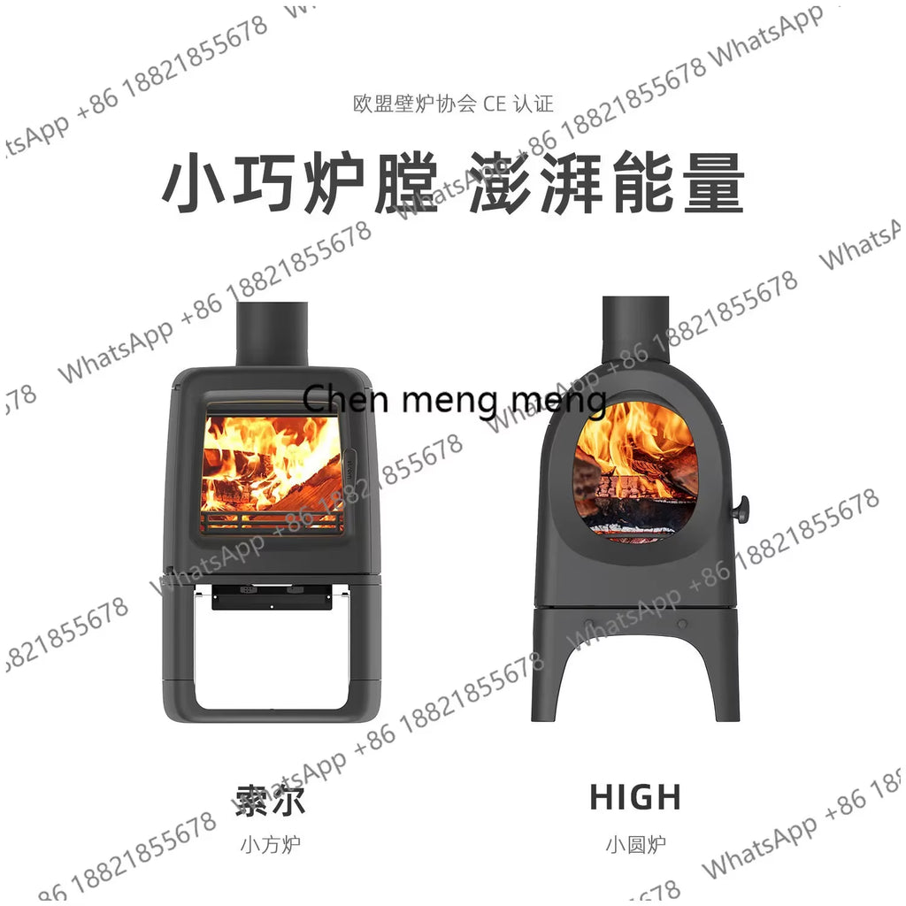 New Arrive True Fire Fireplace Home Firewood Burning Modern Indoor Villa Homestay Heating Cast Iron Wood Burning Stove