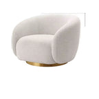 #Nordic Single Armchair, Sheepskin Rotating Living Room Lounge Chair, Color Options Available
