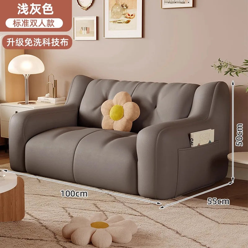 Lazy Sofa Bedroom Small Reclining Sleeping Rental Room Double Sofa Living Room Leisure Single Nest Chair Sofa