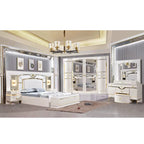 A Factory Price Luxury Bedroom Set Furniture King Size Bed Furniture with Led Light Bedroom Furniture Sets
