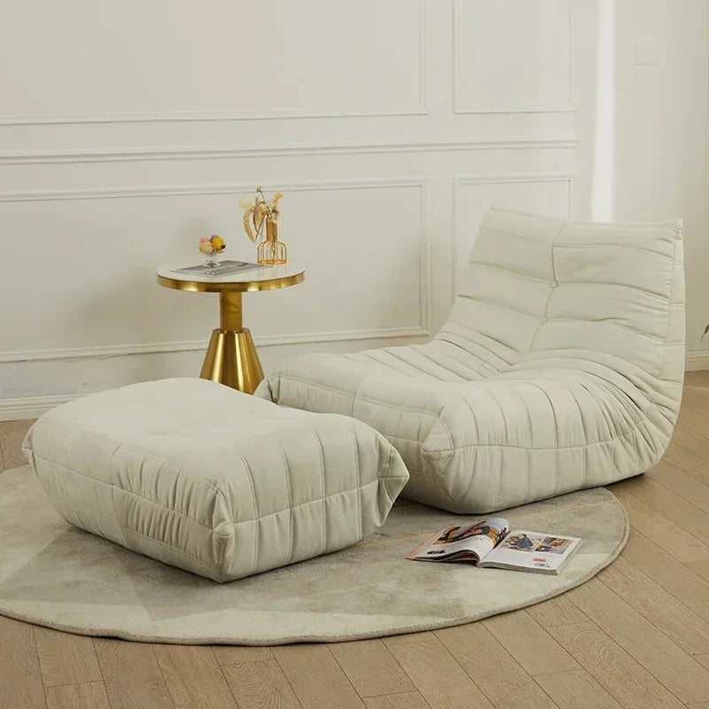 Single Seat Foam Armless Couch Chair Lazy Floor Sofa Fireside Bean Bag Chair Sofa Lounger for Living Room Bedroom Chair
