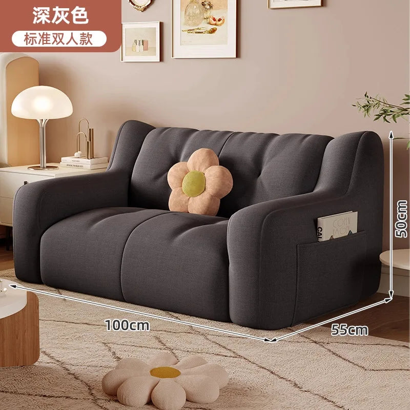 Lazy Sofa Bedroom Small Reclining Sleeping Rental Room Double Sofa Living Room Leisure Single Nest Chair Sofa