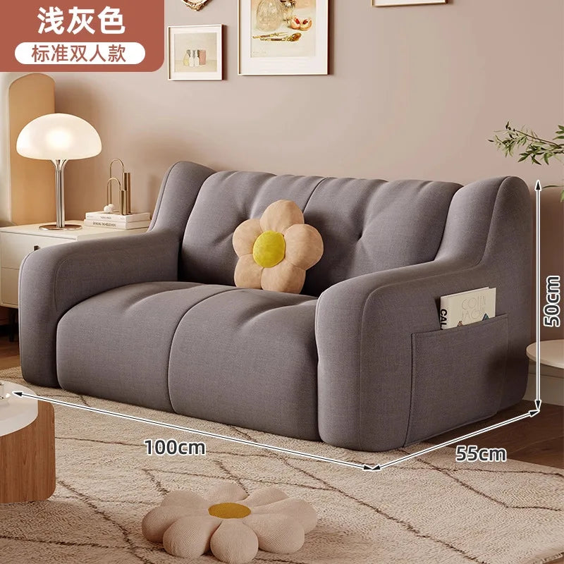 Lazy Sofa Bedroom Small Reclining Sleeping Rental Room Double Sofa Living Room Leisure Single Nest Chair Sofa