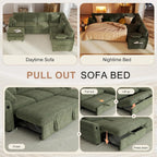 #Sectional Couch with Pull Out Sofa Bed,Corduroy Sleeper Sofa with Storage Ottoman & USB Charging,Comfy L Shaped Modular, Custom