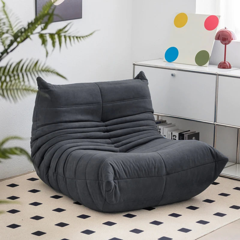 Single Seat Foam Armless Couch Chair Lazy Floor Sofa Fireside Bean Bag Chair Sofa Lounger for Living Room Bedroom Chair