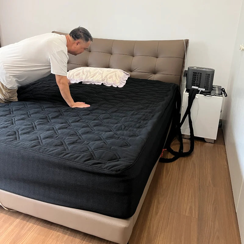 Circulate Cooling Mattress Cover Temp Reg Fitted Sheet Dual Sleep Temp Bed Cover Encasement Hot Sleepers Pad AI Deepsleep