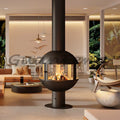 High-End Exclusive round Hanging Fireplace, Firewood-Burning, Smoke-Free Rural Self-Built House, Indoor Heating Furnace, Open