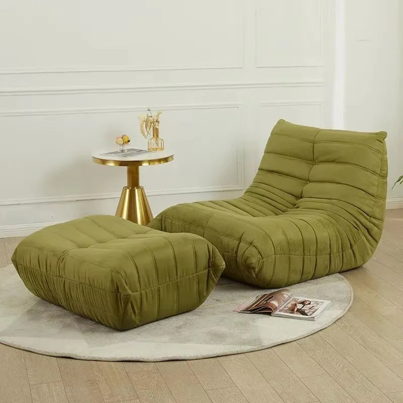 Single Seat Foam Armless Couch Chair Lazy Floor Sofa Fireside Bean Bag Chair Sofa Lounger for Living Room Bedroom Chair