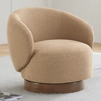 Modern Swivel Accent Chair Barrel Armchair Upholstered Performance Fabric Solid Wood Legs Modular Living Home Furniture