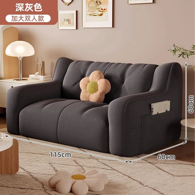 Lazy Sofa Bedroom Small Reclining Sleeping Rental Room Double Sofa Living Room Leisure Single Nest Chair Sofa