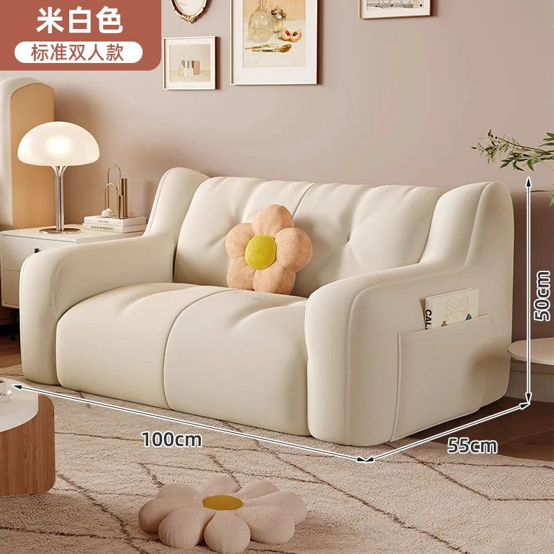 Lazy Sofa Bedroom Small Reclining Sleeping Rental Room Double Sofa Living Room Leisure Single Nest Chair Sofa