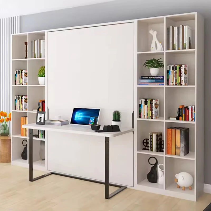 ￥%Factory Murphy Wall Space Saving Horizontal Rotating Folding Cabinet Foldable Bed Queen Size Frame Kit Mechanism with Mattress