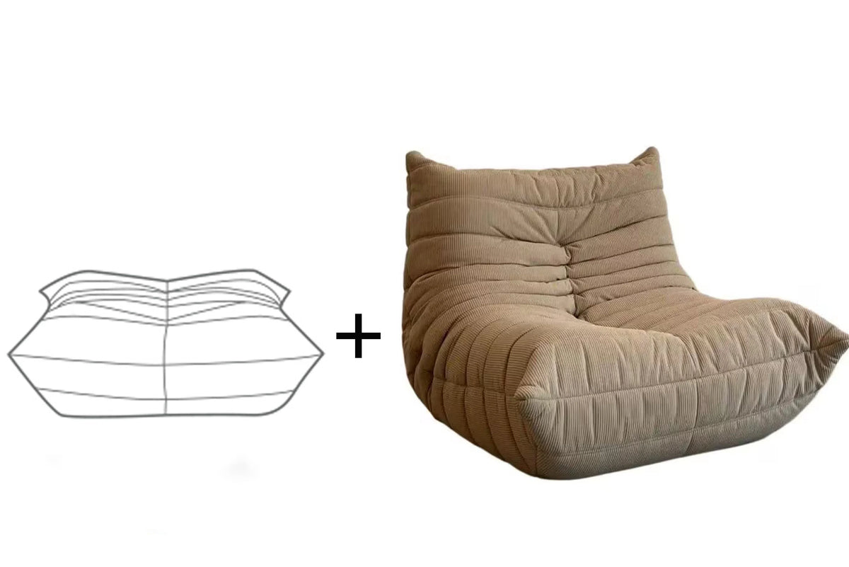 Bean Bag Chair Bean Bag Sofa Adults Comfortable Couch Corduroy Single Sofa Soft Comfy Floor Chairs Living Room Bedroom