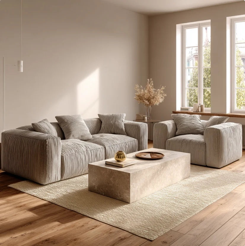 Transform Your Living Space with Our Modern L-Shaped Fluffy Sectional Sofa - The Ultimate Comfort for Your Home!