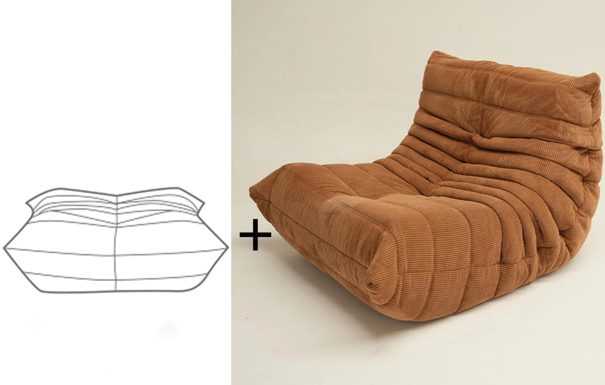Bean Bag Chair Bean Bag Sofa Adults Comfortable Couch Corduroy Single Sofa Soft Comfy Floor Chairs Living Room Bedroom