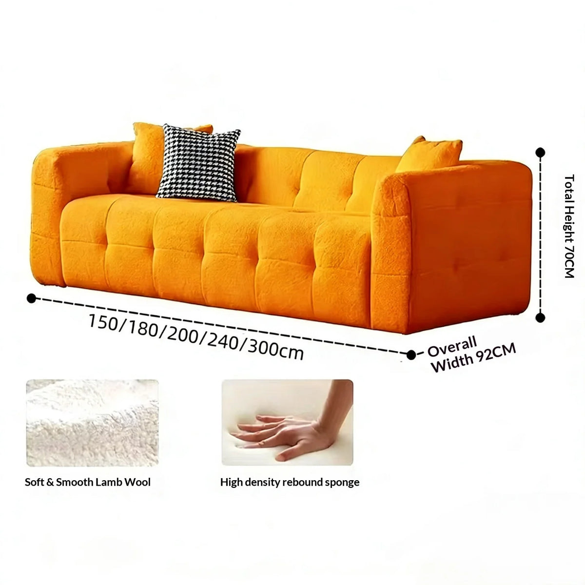 Transform Your Living Space with Our Customizable L-Shaped Velvet Sofa - Hand-Tufted Design and Integrated Sponge for Ultimate Comfort in Multiple Colors
