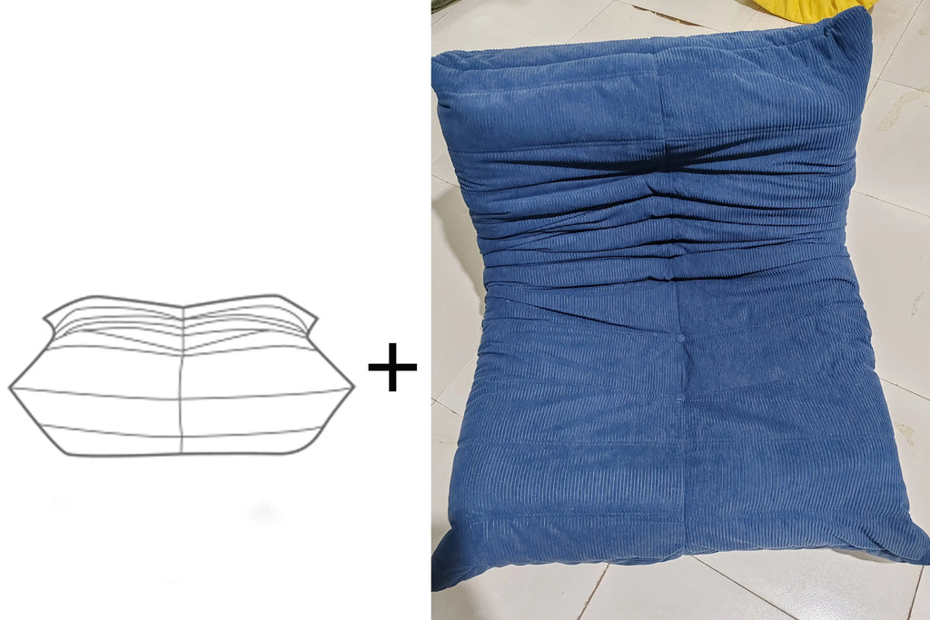 Bean Bag Chair Bean Bag Sofa Adults Comfortable Couch Corduroy Single Sofa Soft Comfy Floor Chairs Living Room Bedroom