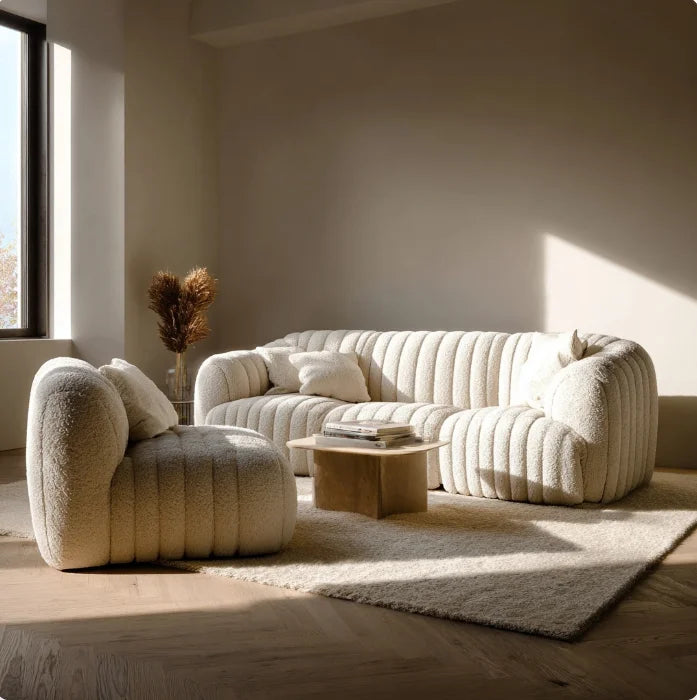 Transform Your Living Space with Our Modern L-Shaped Fluffy Sectional Sofa - The Ultimate Comfort for Your Home!