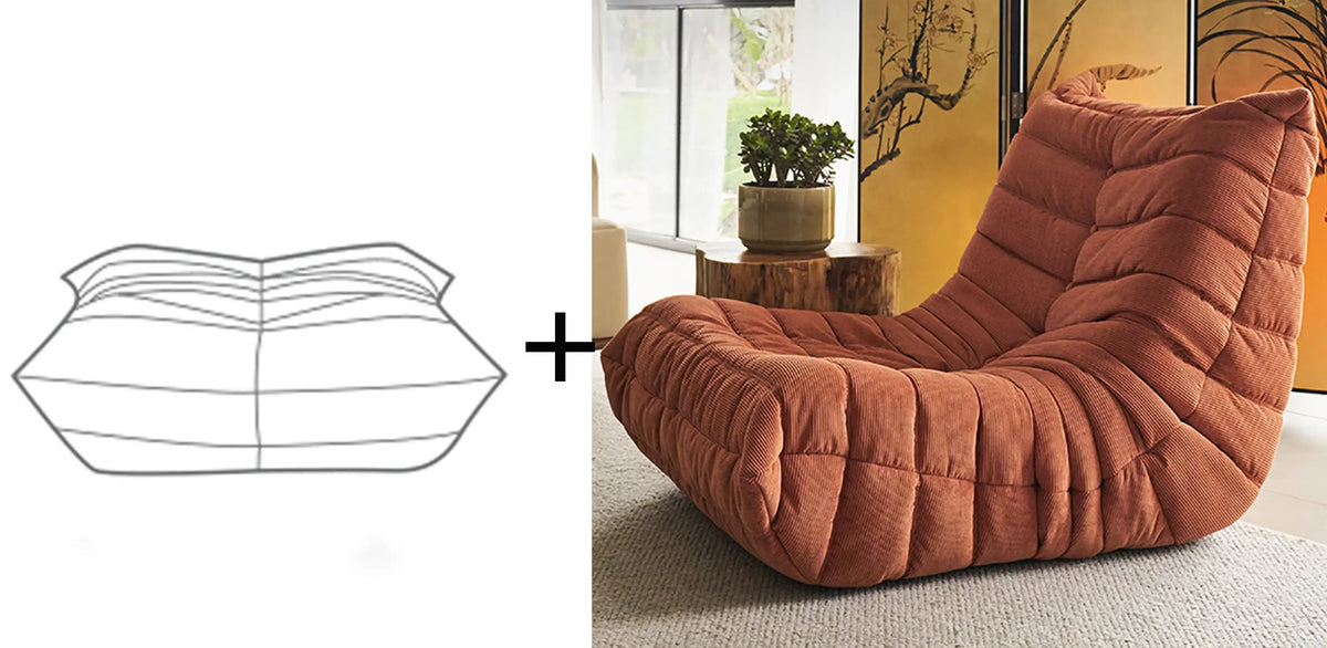 Bean Bag Chair Bean Bag Sofa Adults Comfortable Couch Corduroy Single Sofa Soft Comfy Floor Chairs Living Room Bedroom