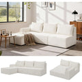 Elevate Your Space with Our Luxurious L-Shaped Sectional Sofa - Stylish 3-Seat Corduroy Couch with Chaise, Effortless Assembly for Living Room or Bedroom