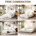 Elevate Your Space with Our Luxurious L-Shaped Sectional Sofa - Stylish 3-Seat Corduroy Couch with Chaise, Effortless Assembly for Living Room or Bedroom
