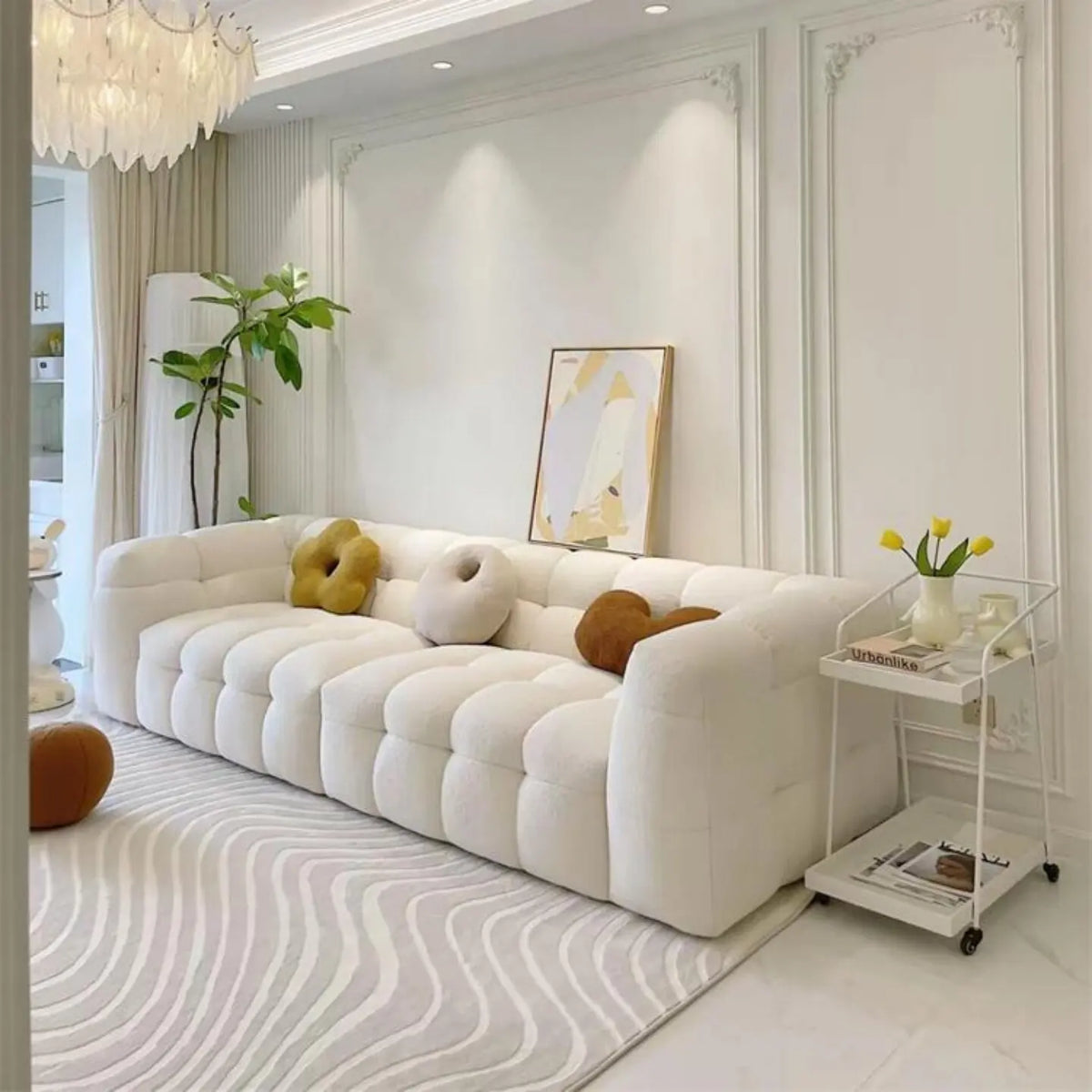 Transform Your Living Space with Our Customizable L-Shaped Velvet Sofa - Hand-Tufted Design and Integrated Sponge for Ultimate Comfort in Multiple Colors