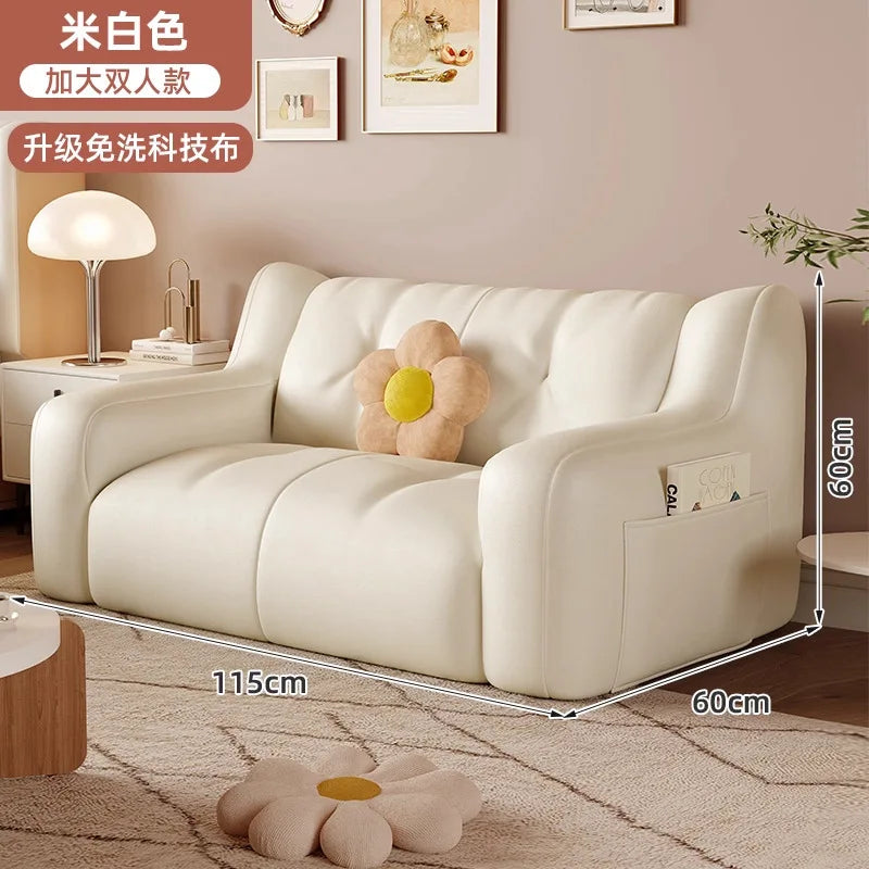 Lazy Sofa Bedroom Small Reclining Sleeping Rental Room Double Sofa Living Room Leisure Single Nest Chair Sofa
