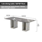 Any Size Custom Multi Optional Natural Luxury Stone Dining Table Thick Solid Stable Villa House High Grade Dining Furniture