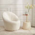 Nordic Modern Minimalist Swivel Leather Egg Accent Chair Balcony Bedroom