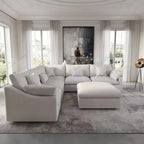 # Italian Very Soft Modular Sofa Set Furniture Living Room Couch Up-Holstered Living Room Cloud Sofa Sectional Sofa with Ottoman