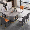 @#Light Luxury Modern Design Marble Top Wood Frame Square Circle Shape Exchange Dining Table BTDT002 for Home or Restaurant