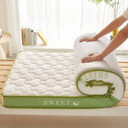 Natural Latex Thickened Memory Foam Mattress Foldable Tatami Soft Pad for Single or Double Bed in Home and Student Dorm