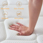 Full Mattress 10 Inch Full Size Mattress in a Box Memory Foam Hybrid Mattress with Individual Pocket Spring for Motion Isolation