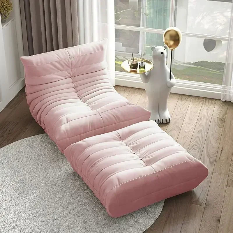 Single Seat Foam Armless Couch Chair Lazy Floor Sofa Fireside Bean Bag Chair Sofa Lounger for Living Room Bedroom Chair