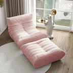 Single Seat Foam Armless Couch Chair Lazy Floor Sofa Fireside Bean Bag Chair Sofa Lounger for Living Room Bedroom Chair