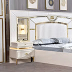 A Factory Price Luxury Bedroom Set Furniture King Size Bed Furniture with Led Light Bedroom Furniture Sets