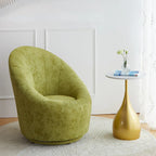 Nordic Modern Minimalist Swivel Leather Egg Accent Chair Balcony Bedroom