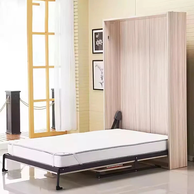 ￥%Factory Murphy Wall Space Saving Horizontal Rotating Folding Cabinet Foldable Bed Queen Size Frame Kit Mechanism with Mattress