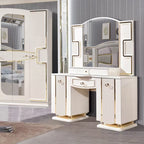 A Modern White Luxury King Size Leather Bedroom Bed Double Home Master Room Queen Wooden Full Mdf Bedroom Sets Furniture