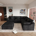 # Italian Very Soft Modular Sofa Set Furniture Living Room Couch Up-Holstered Living Room Cloud Sofa Sectional Sofa with Ottoman