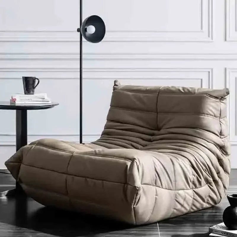 Single Seat Foam Armless Couch Chair Lazy Floor Sofa Fireside Bean Bag Chair Sofa Lounger for Living Room Bedroom Chair