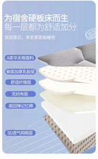 Natural Latex Thickened Memory Foam Mattress Foldable Tatami Soft Pad for Single or Double Bed in Home and Student Dorm